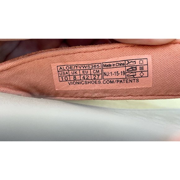 Vionic Coral and Gold Women's Sandals - Picture 9 of 9